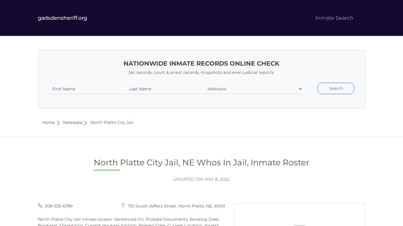 North Platte City Jail, NE Inmate Roster, Whos In Jail