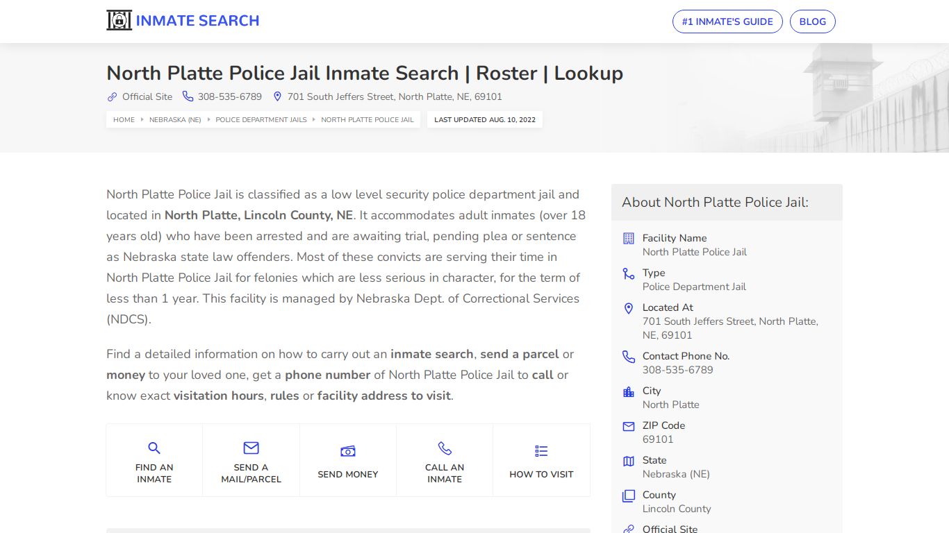 North Platte Police Jail Inmate Search | Roster | Lookup