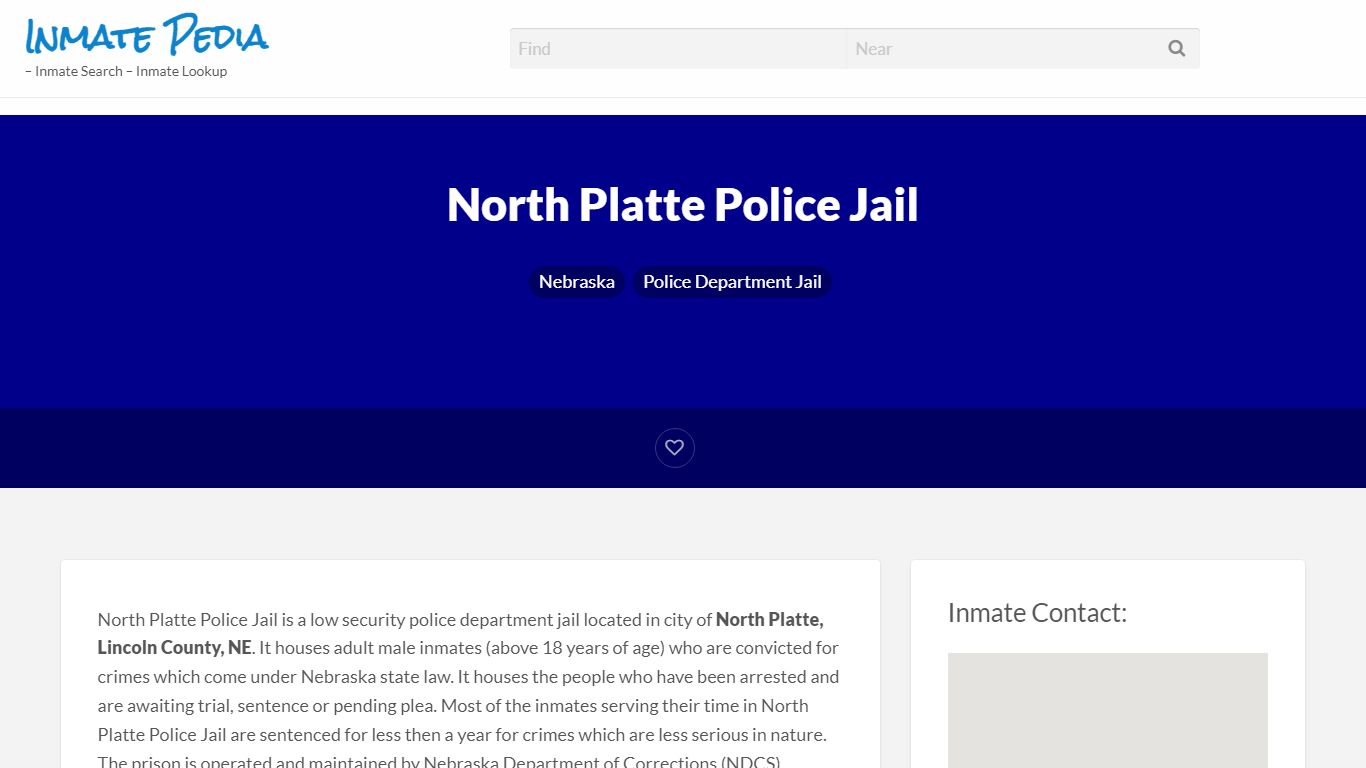 North Platte Police Jail – Inmate Pedia – Inmate Search ...